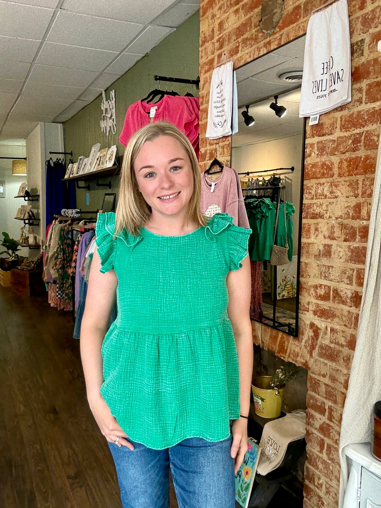 Ruffle Peplum Top