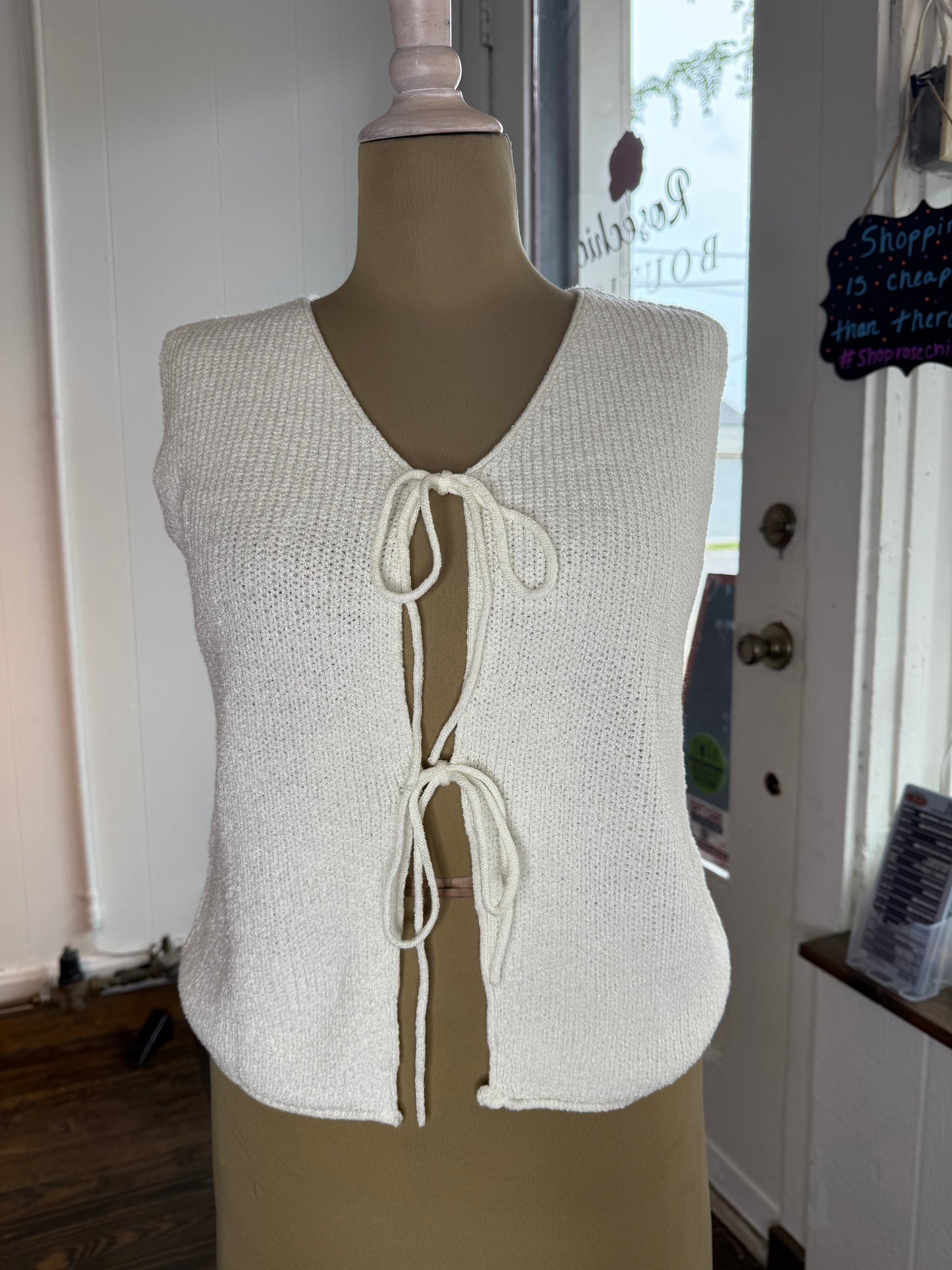 Tie Sweater Vest