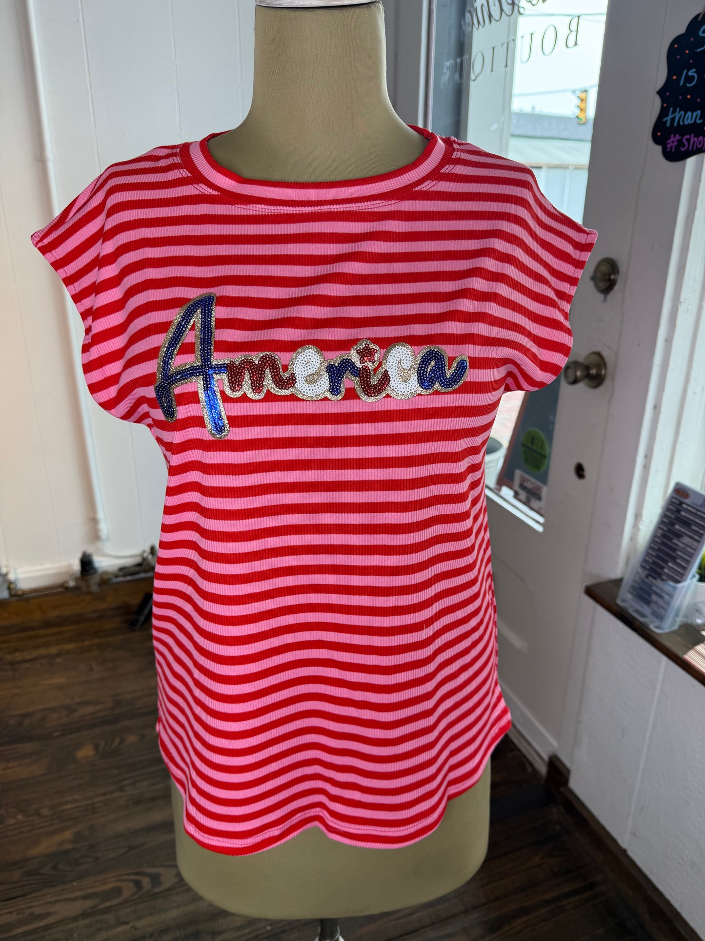 America Sequin Top