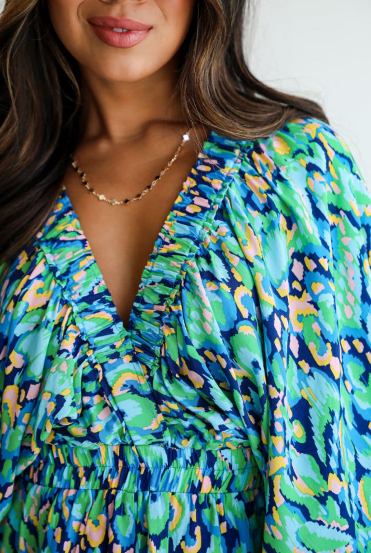 Abstract Blue Romper