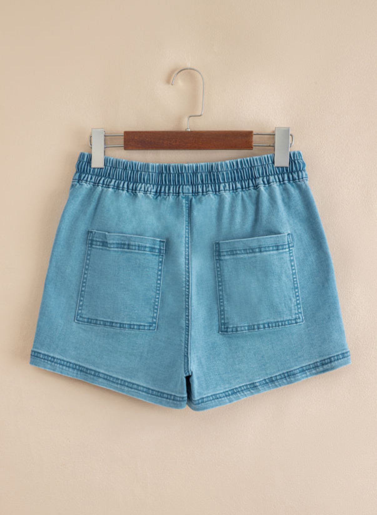 Denim Drawstring Shorts