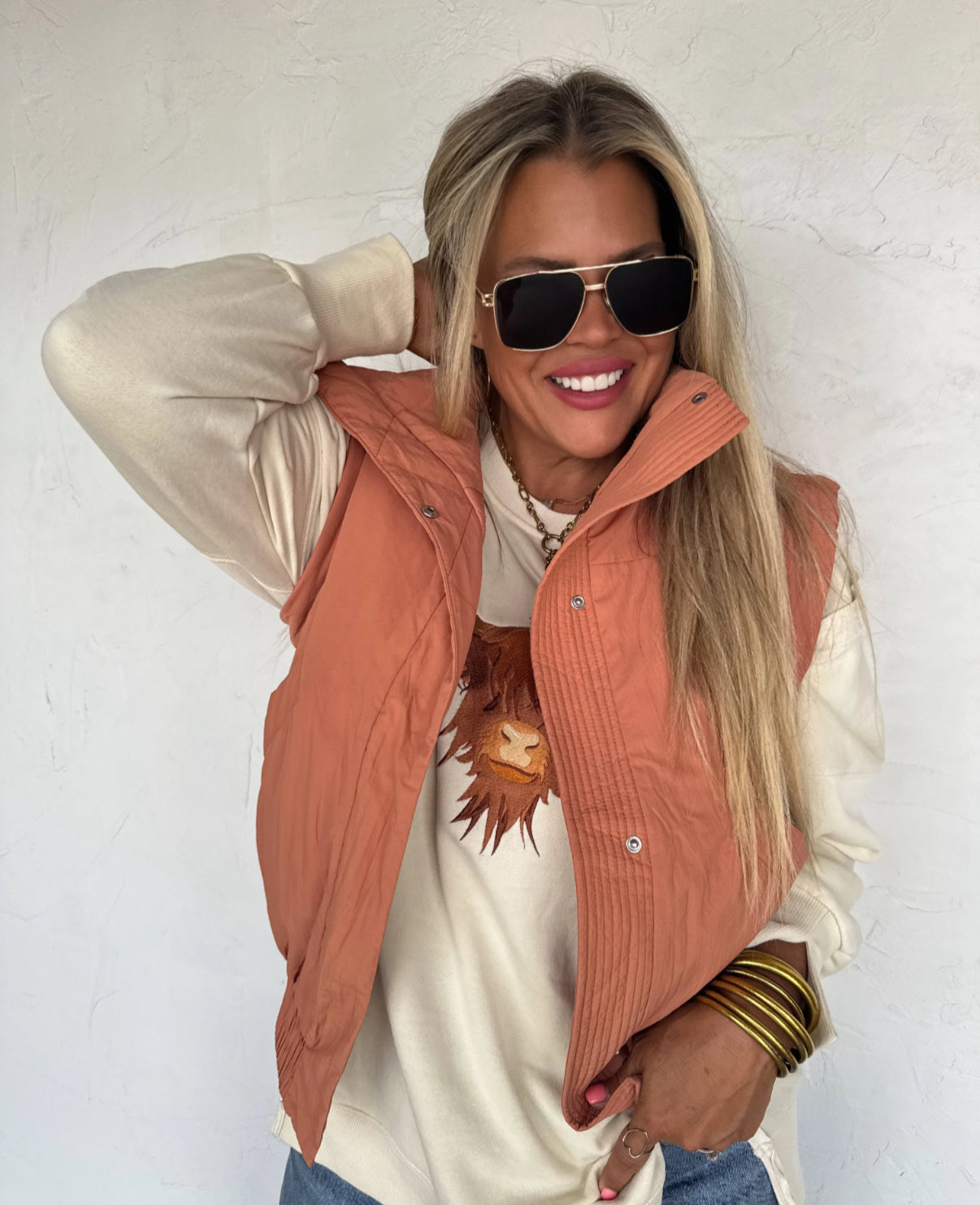 Terracotta Puffer Vest
