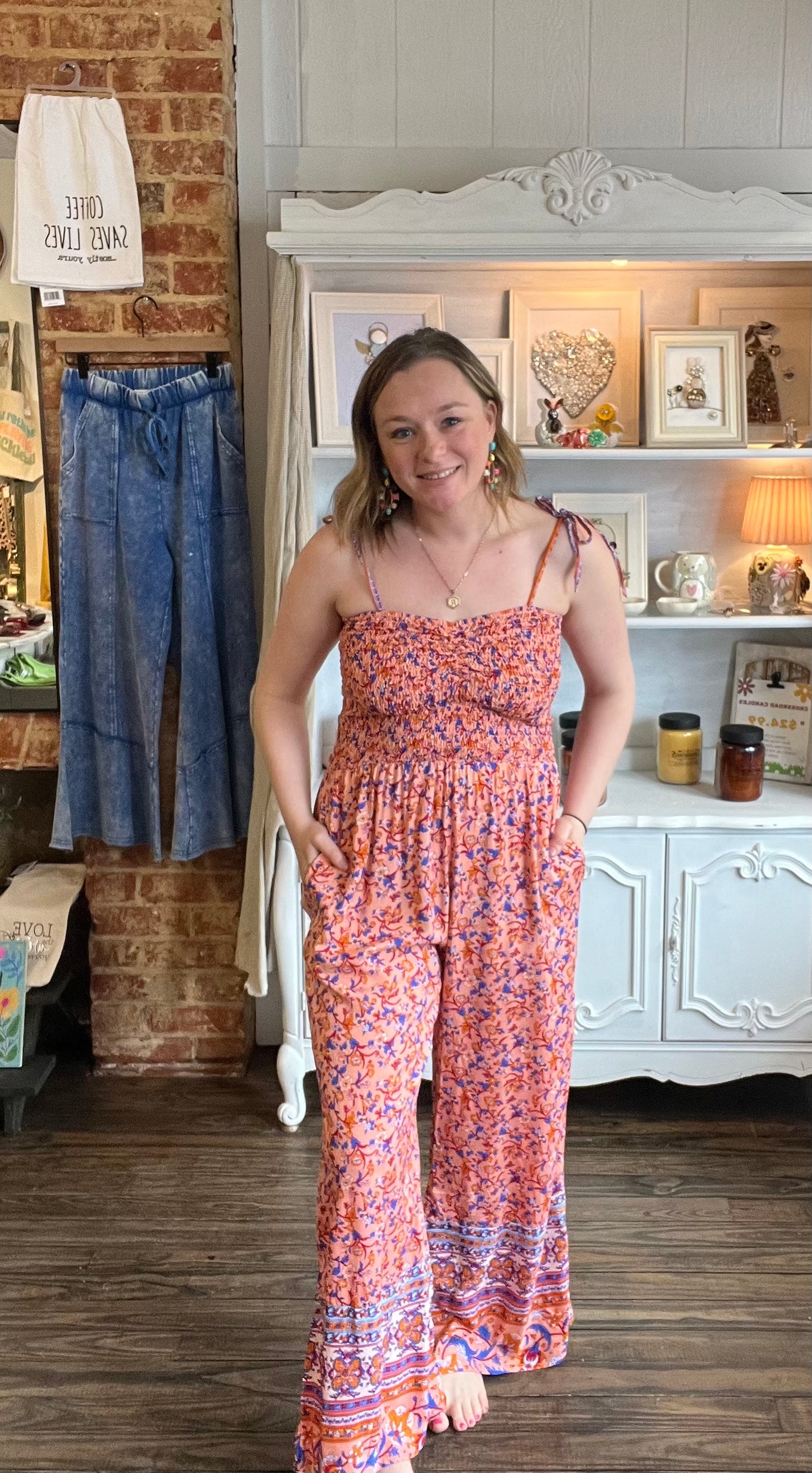 Pretty As A Peach Romper