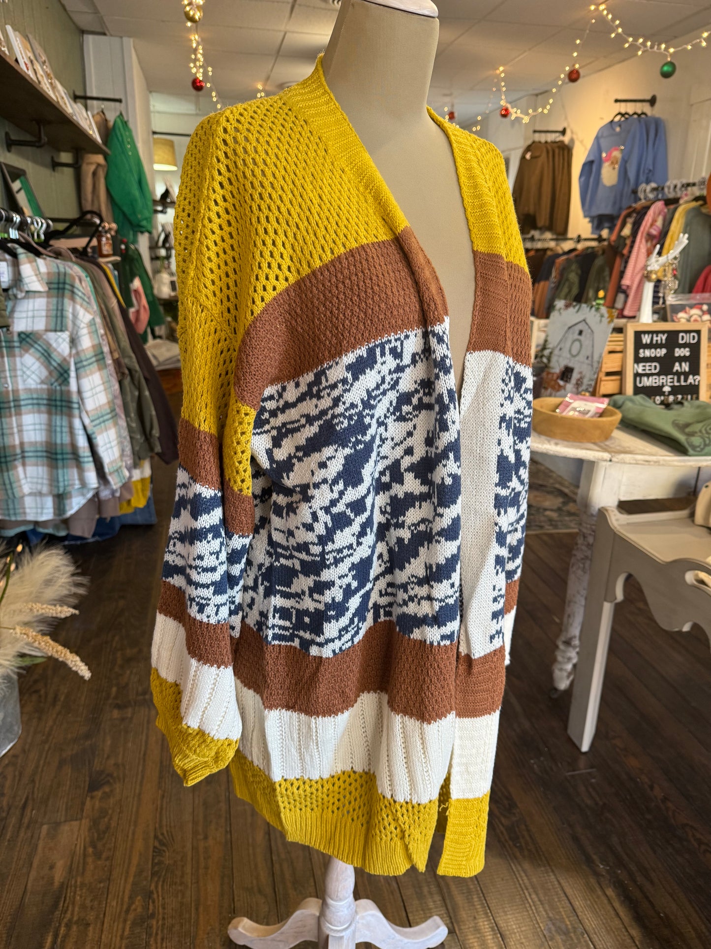 Mustard Stripe Cardigan