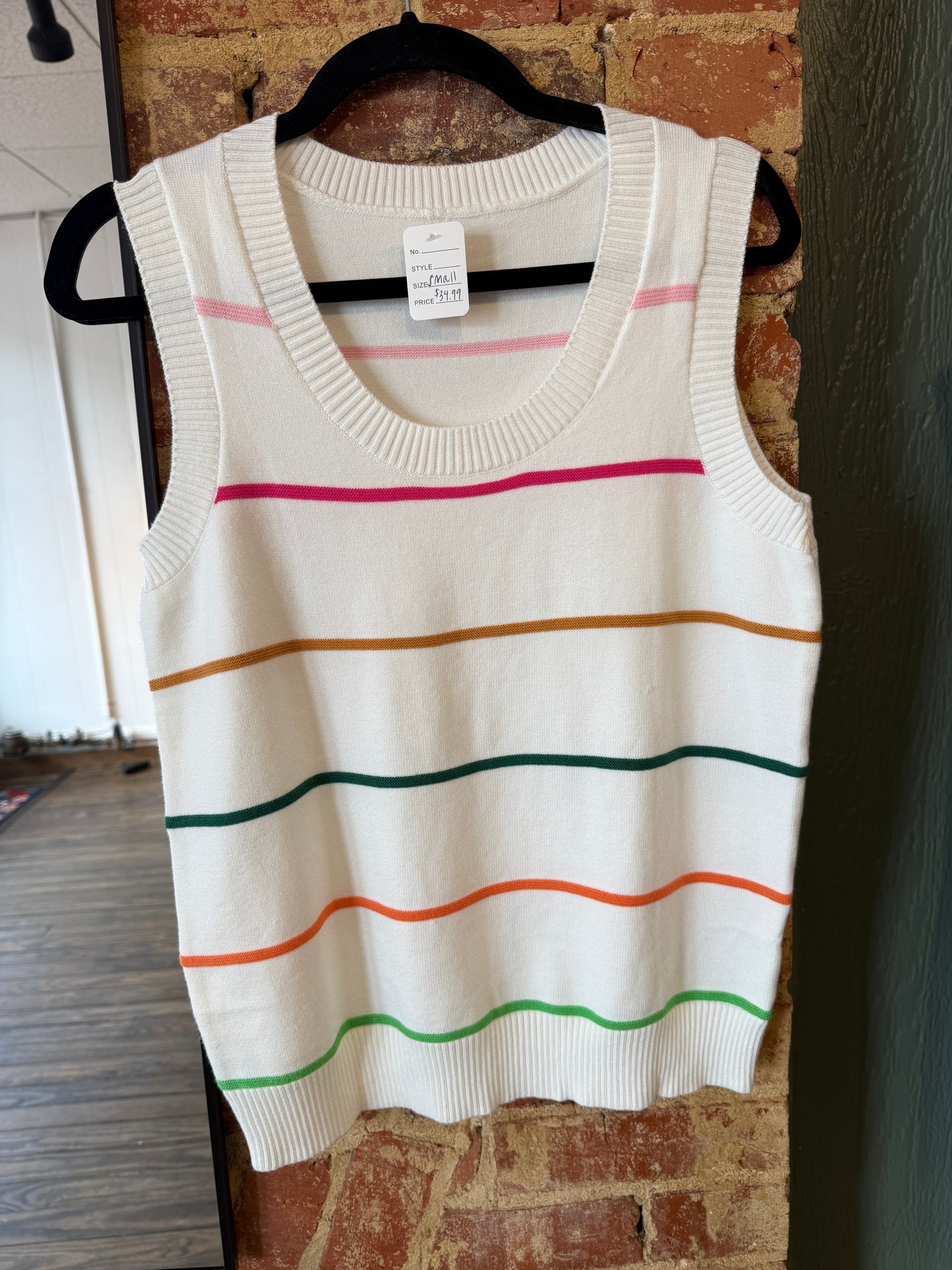 Colorful Stripe Sweater Vest