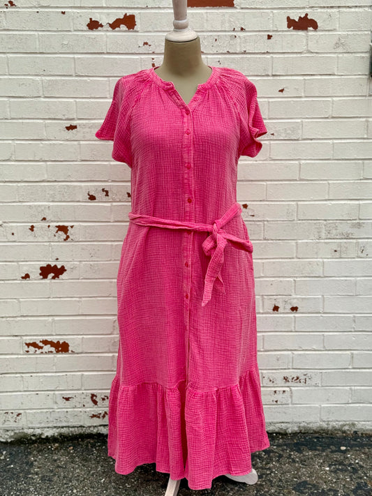 Pink Mineral Wash Dress