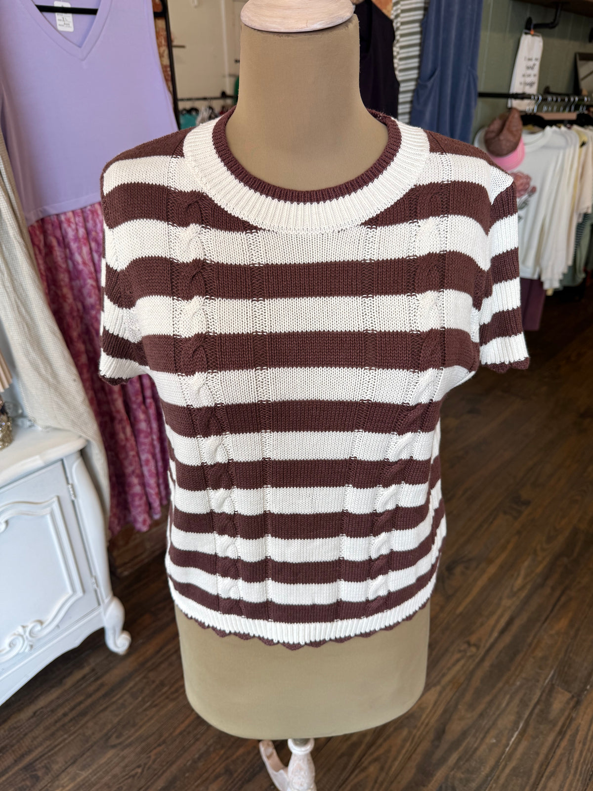 Mocha Stripe Sweater