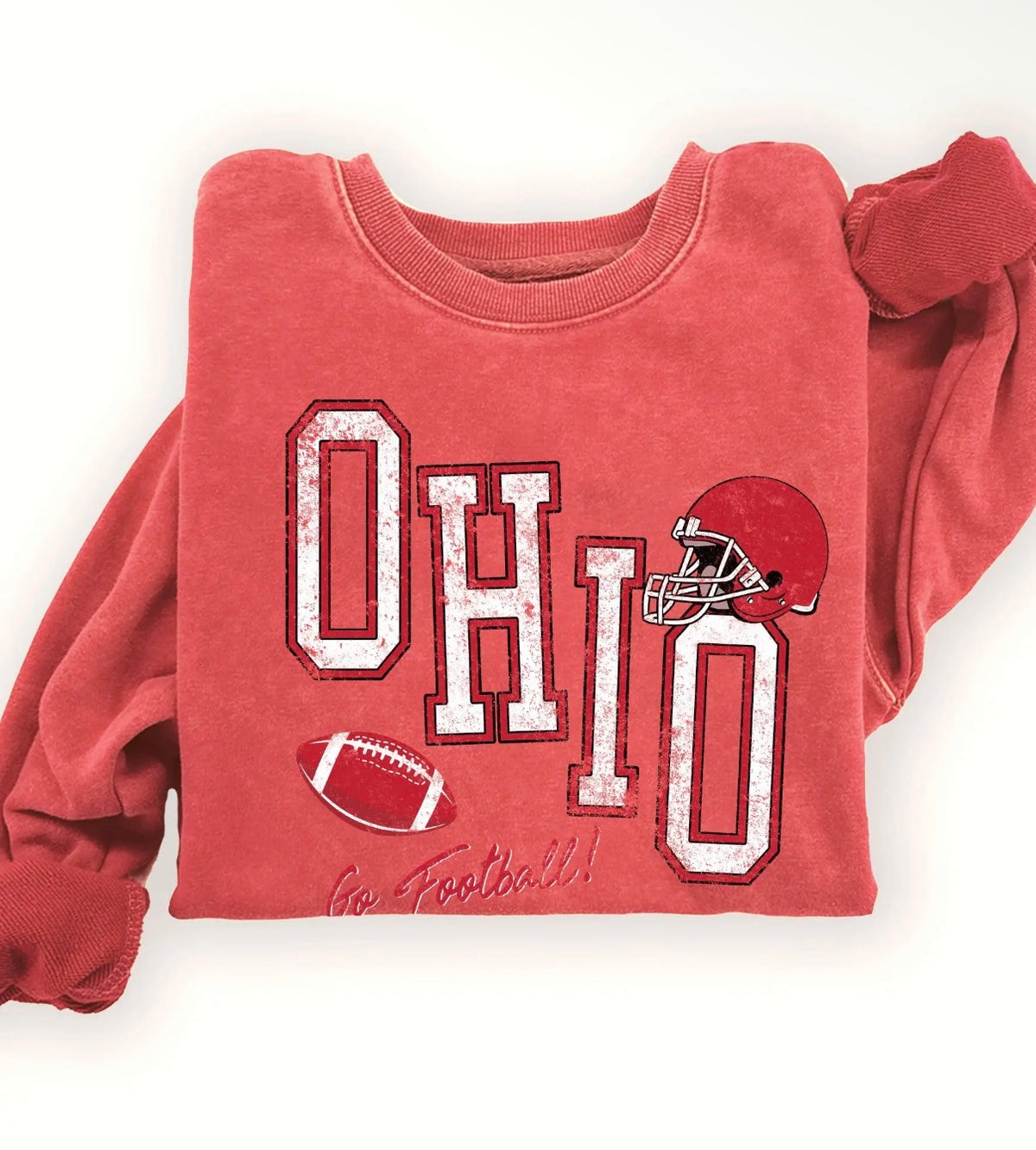 Ohio Red Football Crewneck
