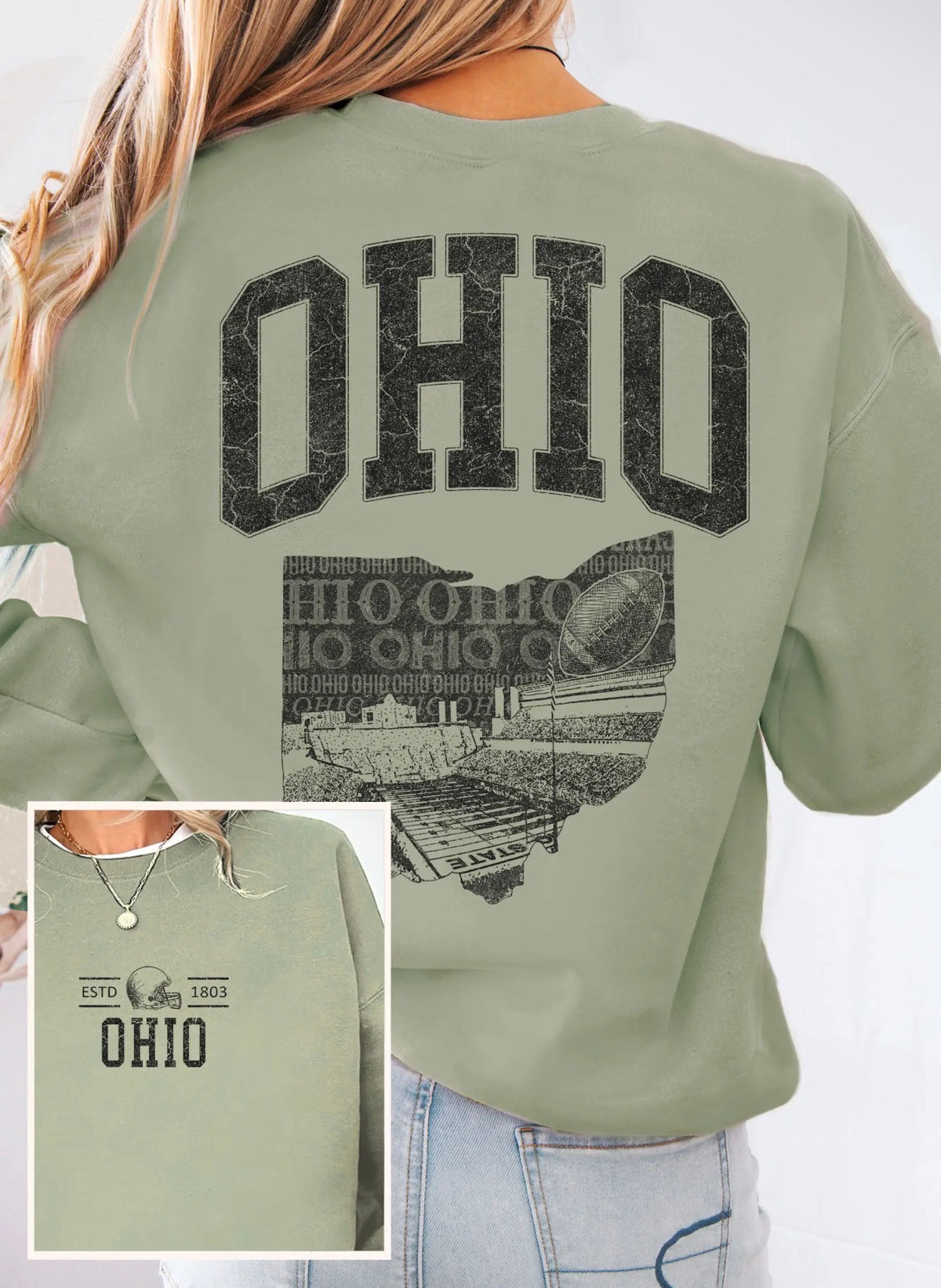 Ohio State Green Creweck
