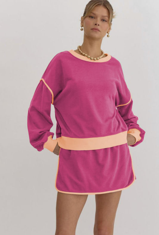 Rose Stripe Lounge Set