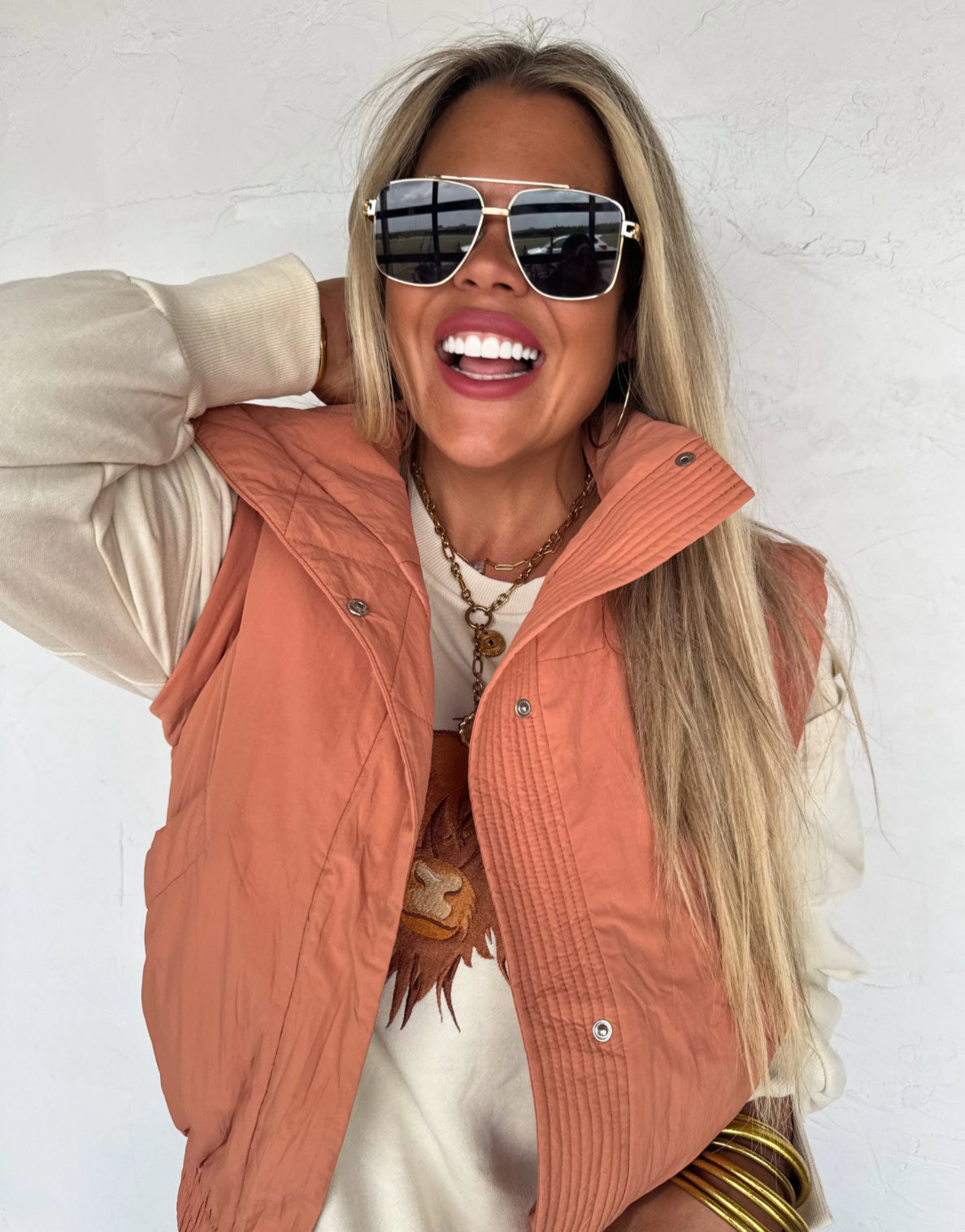 Terracotta Puffer Vest