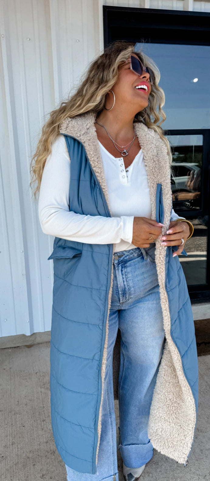 Reversible Sherpa Vest- PRE- ORDER