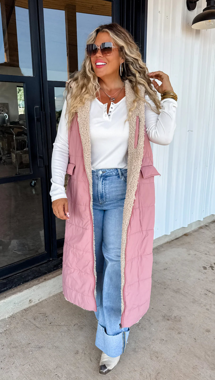 Reversible Sherpa Vest- PRE- ORDER