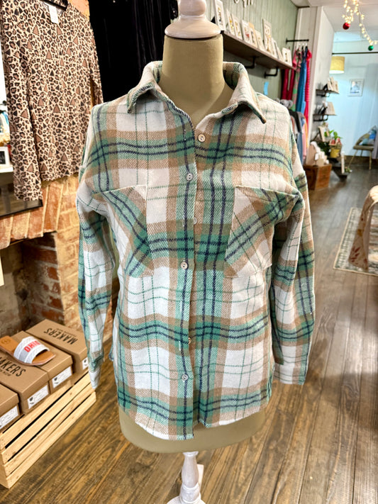Green Holiday Flannel