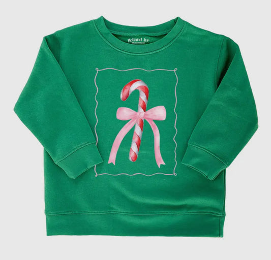 Pink Candy Cane Crewneck