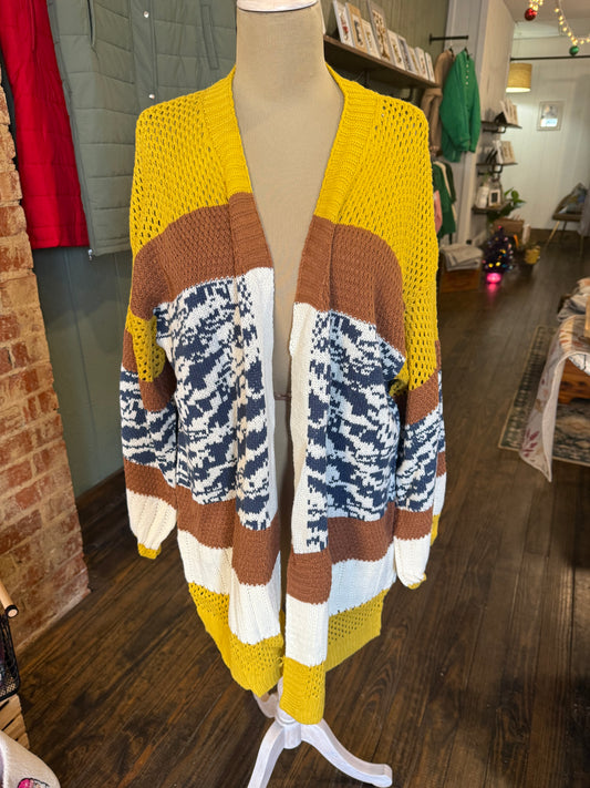 Mustard Stripe Cardigan