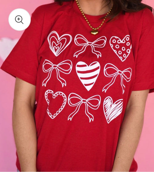 Bows and Hearts Tee