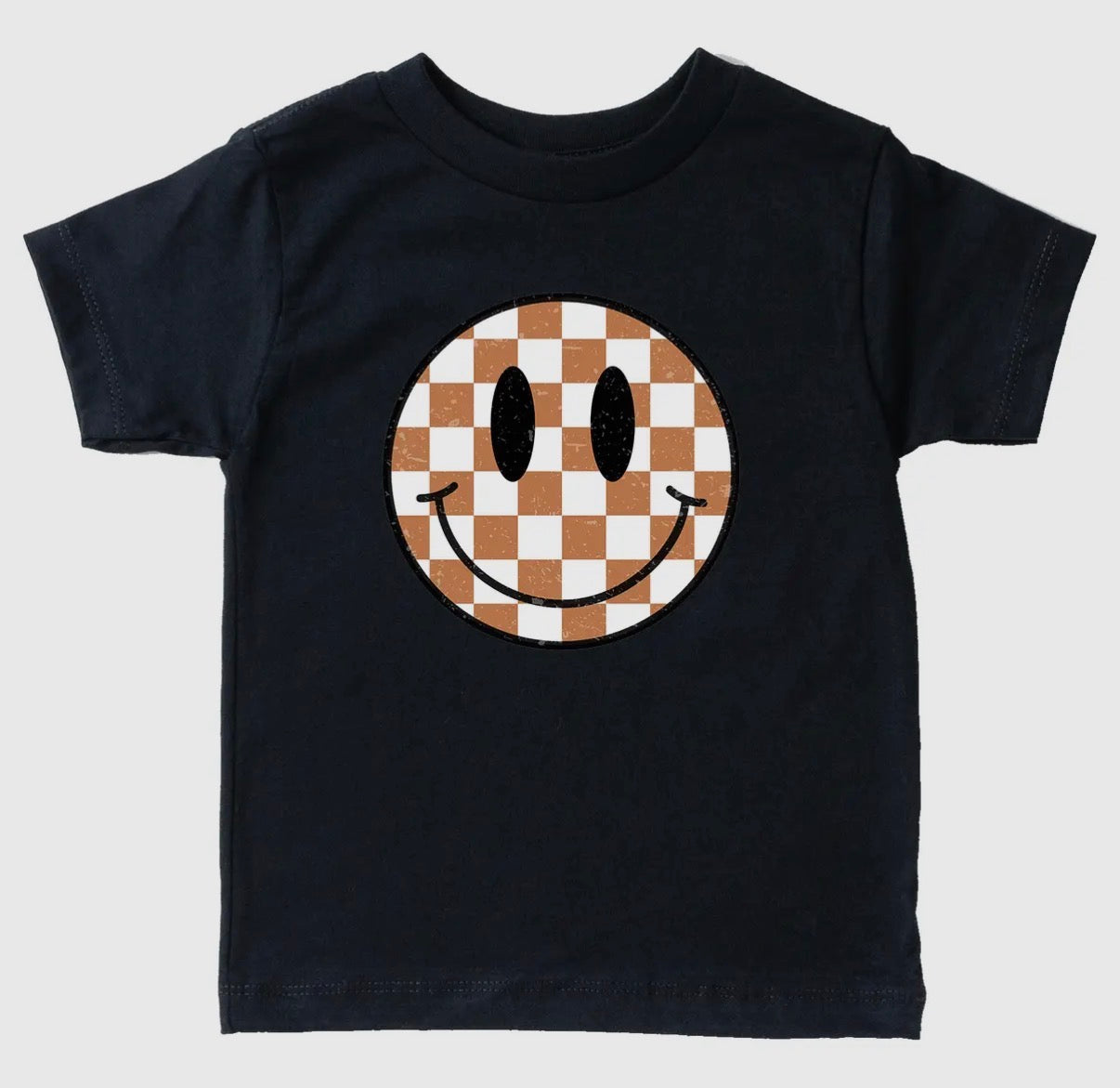 Checker Smiley Face Youth Tee