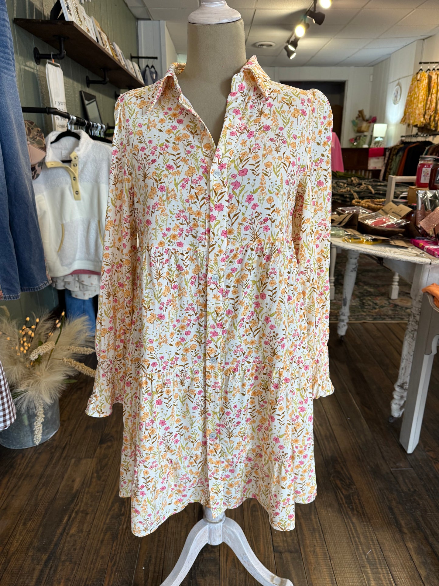 Floral Long Sleeve Dress