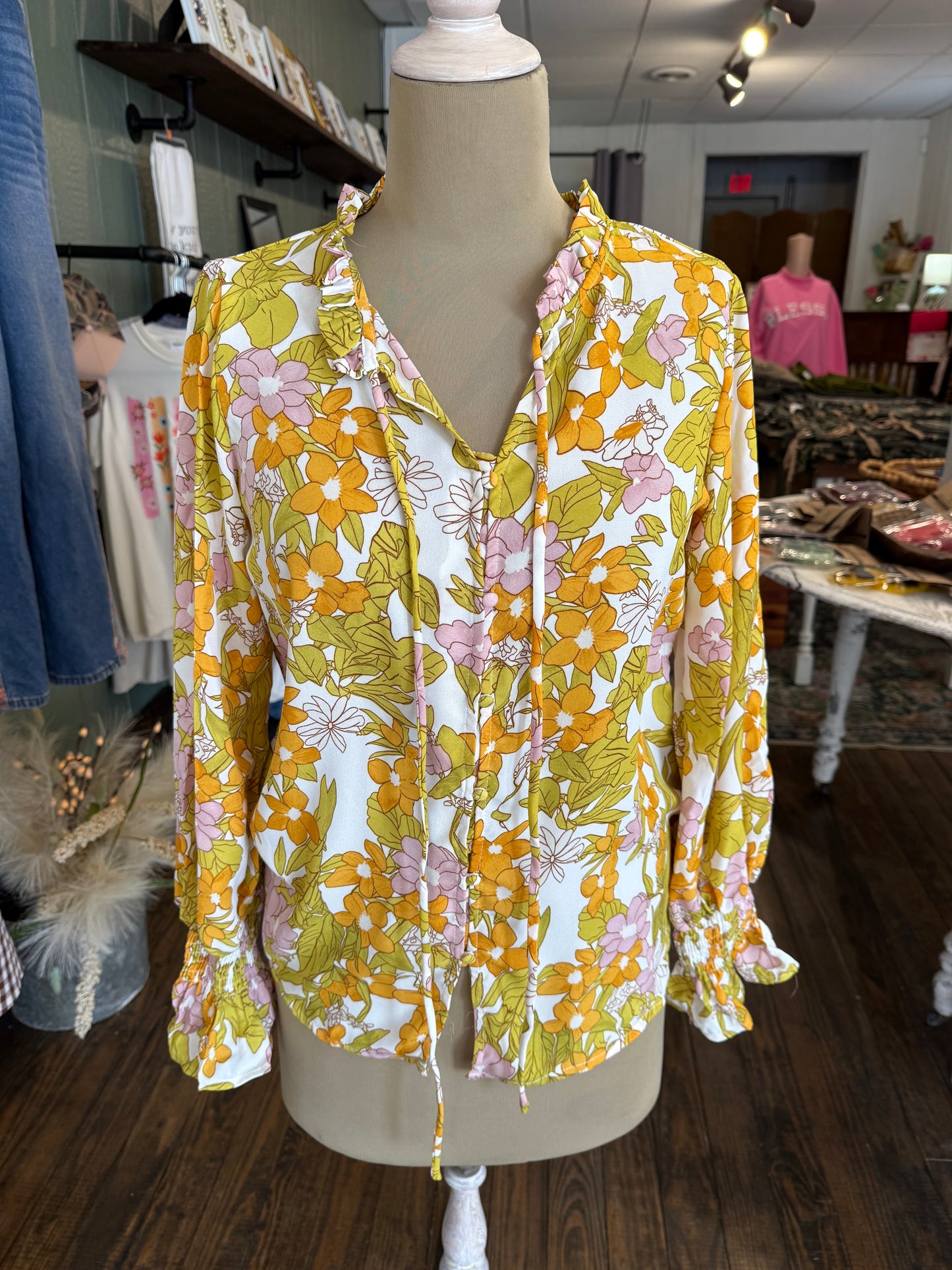 Boho Floral Top