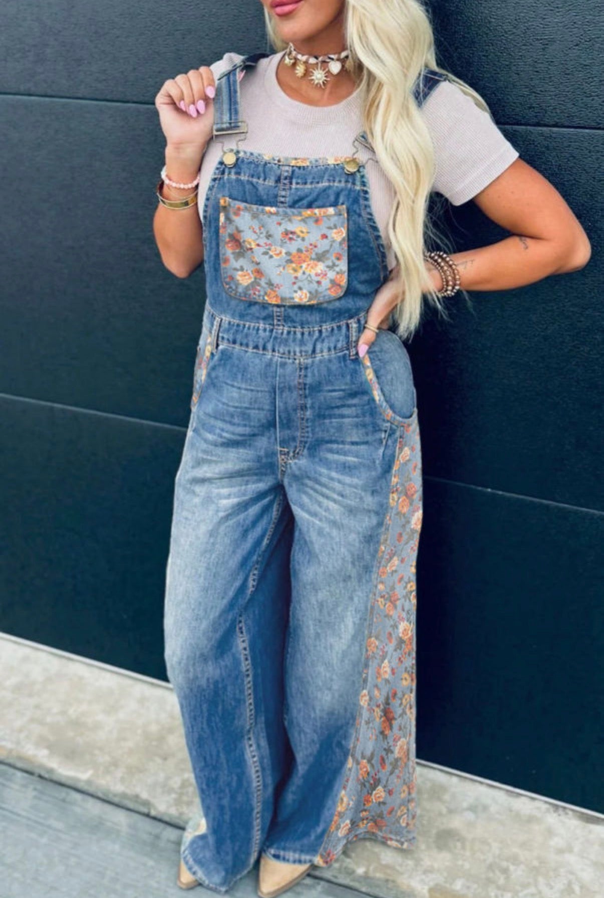 Floral Overalls