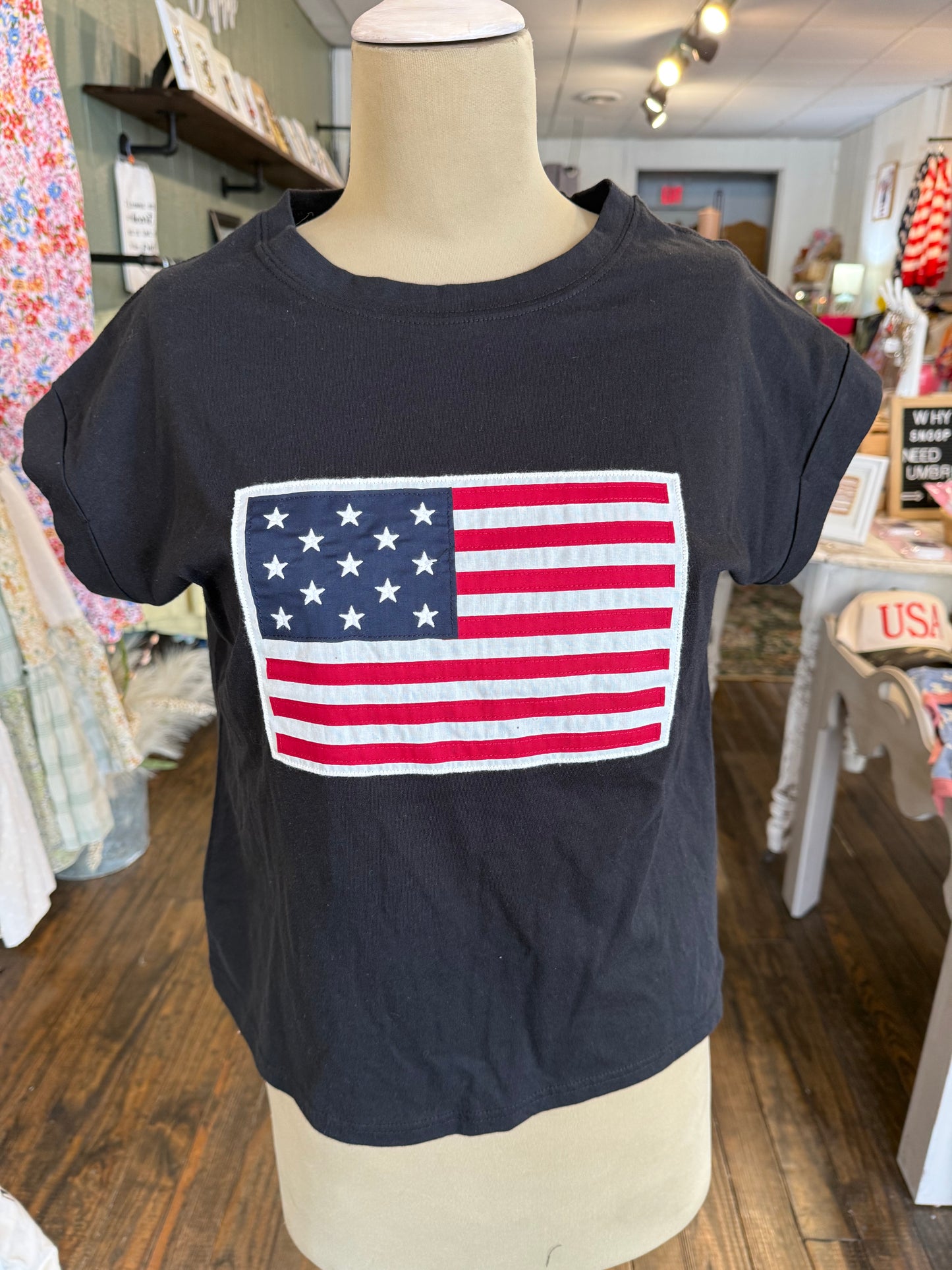 Embroidered Flag Tee